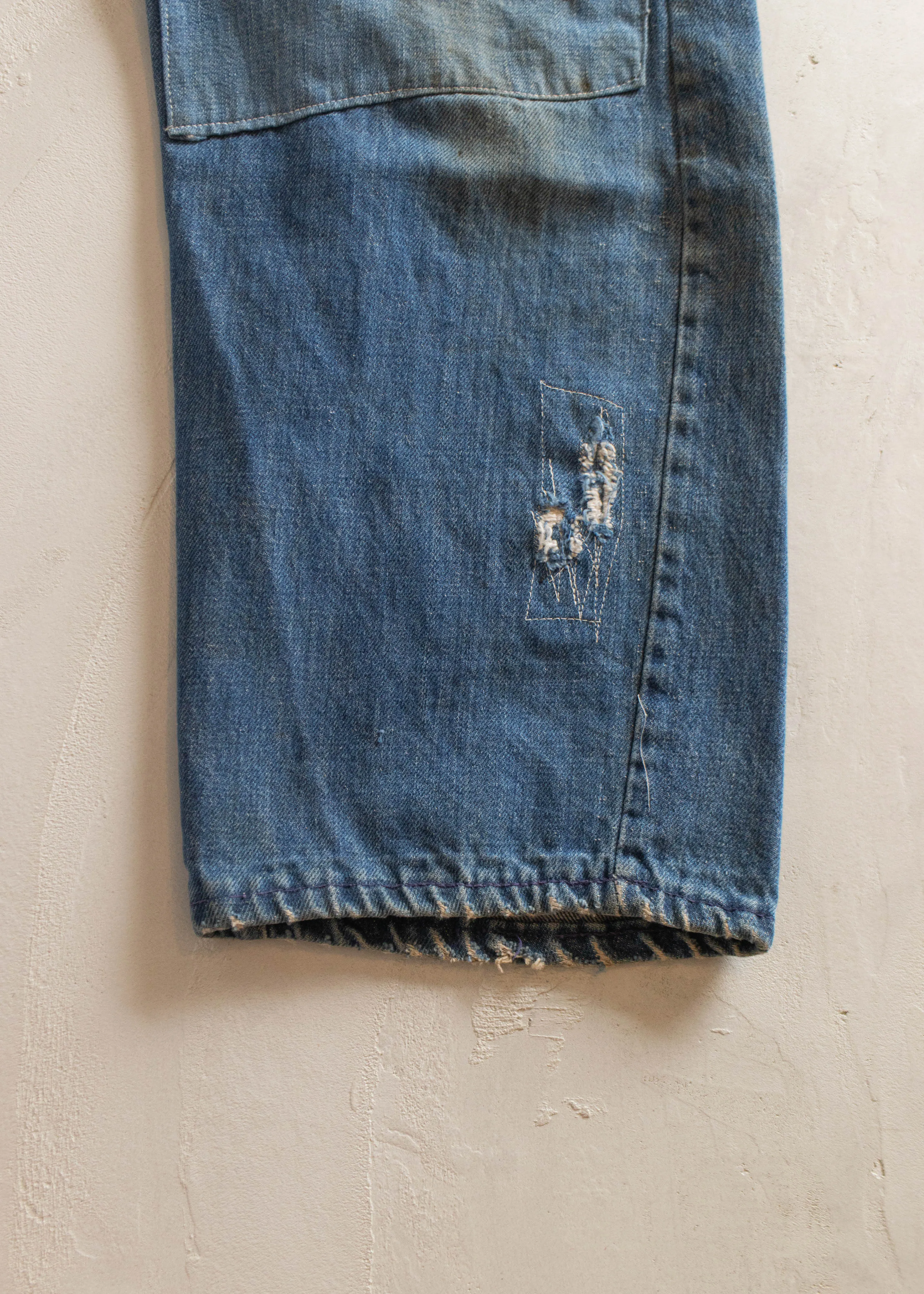 1960s Ranch Craft by JCPenney Mended Jeans Size Women's 32 Men's 32