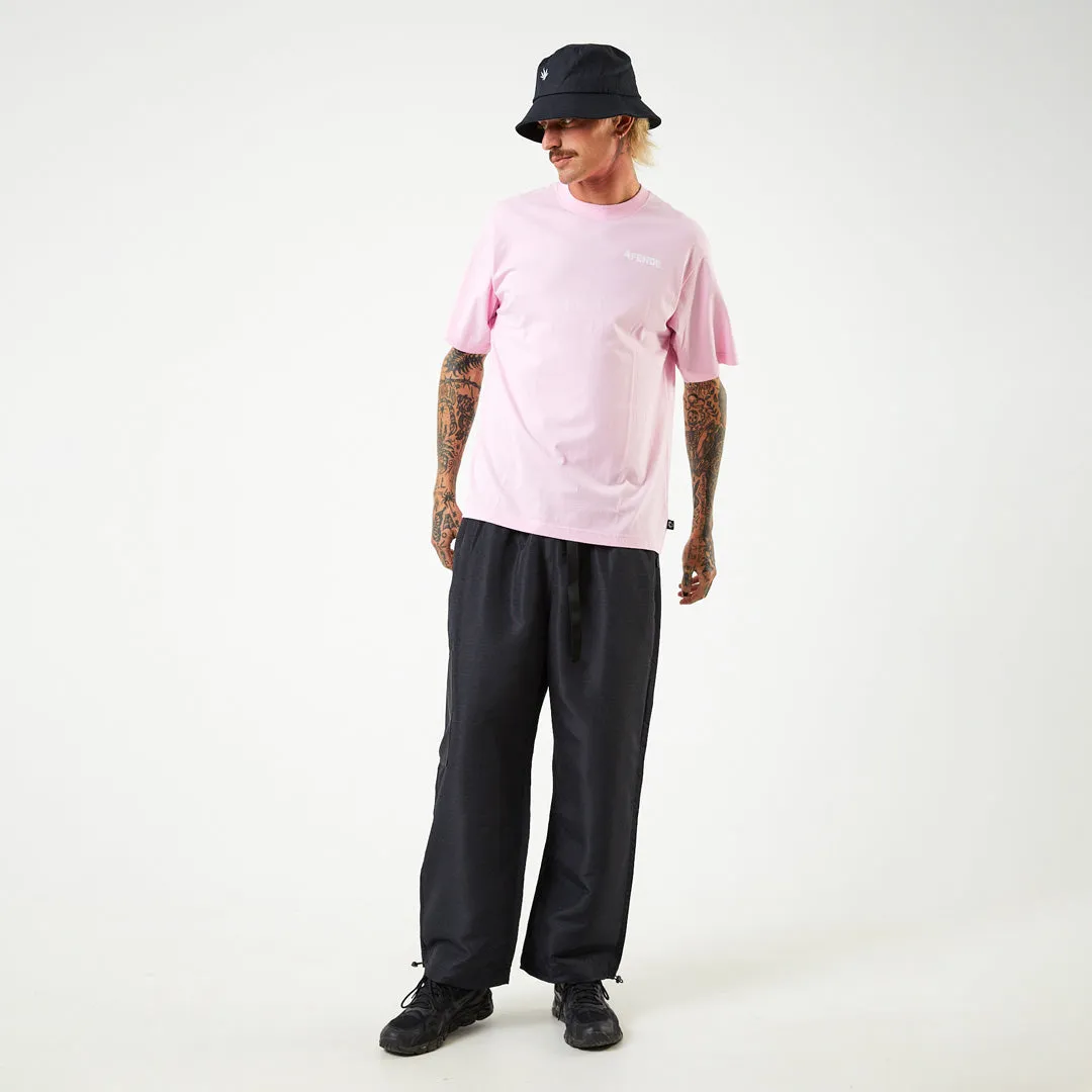 AFENDS Mens Vortex - Retro T-Shirt - Powder Pink