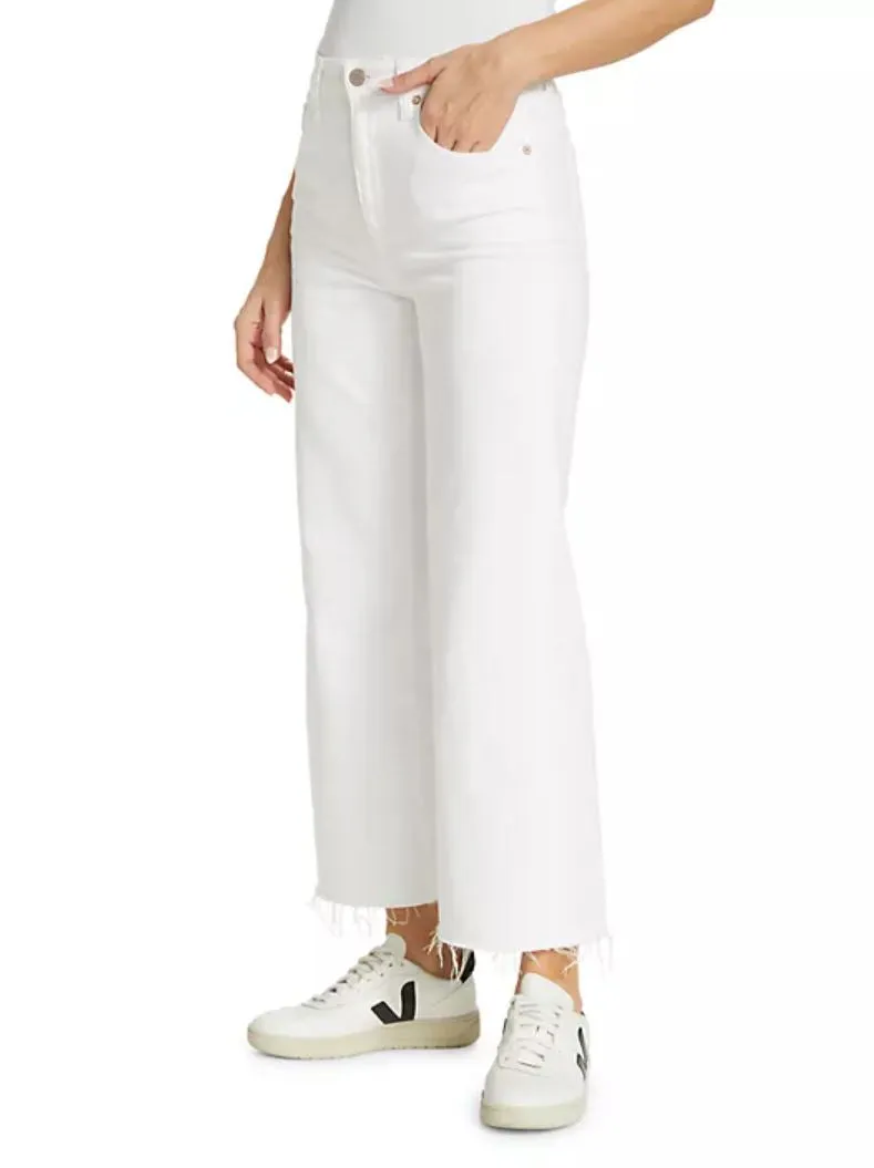 AG Saige Wide Leg Crop in Modern White