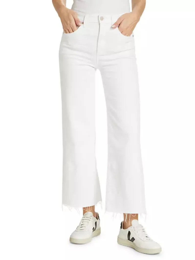 AG Saige Wide Leg Crop in Modern White