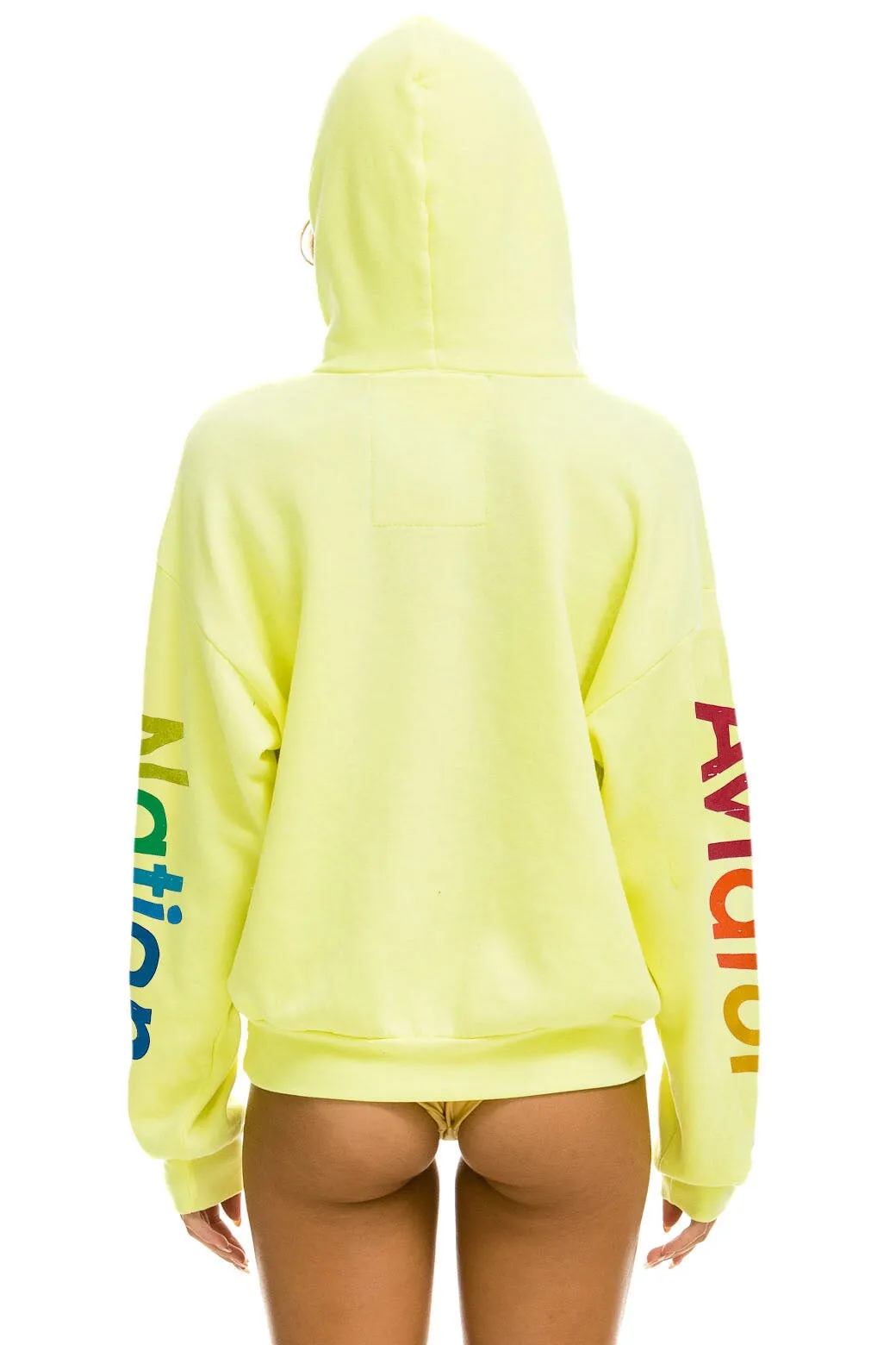 AVIATOR NATION ASPEN RELAXED PULLOVER HOODIE - NEON YELLOW