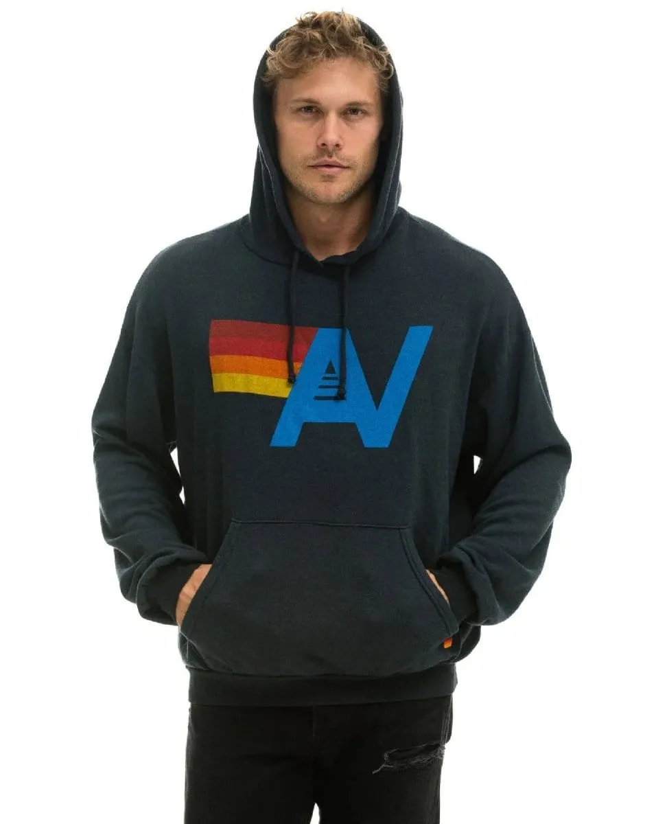 Aviator Nation Logo Hoodie Relaxed Charcoal