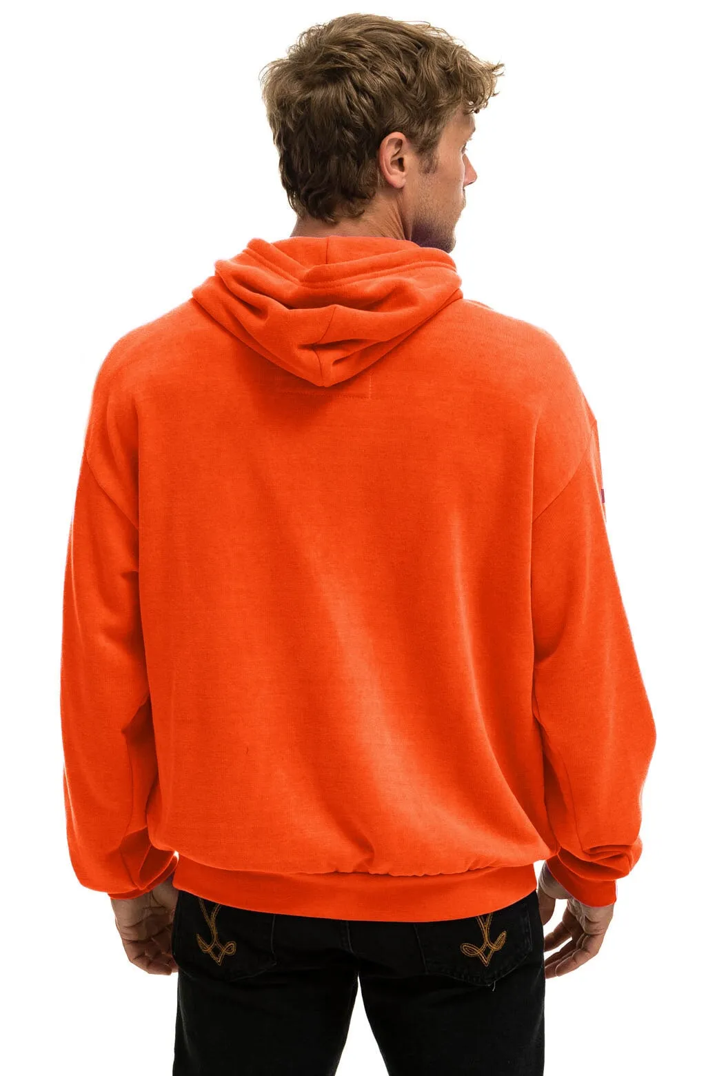 AVIATOR NATION MALIBU RELAXED PULLOVER HOODIE - ORANGE