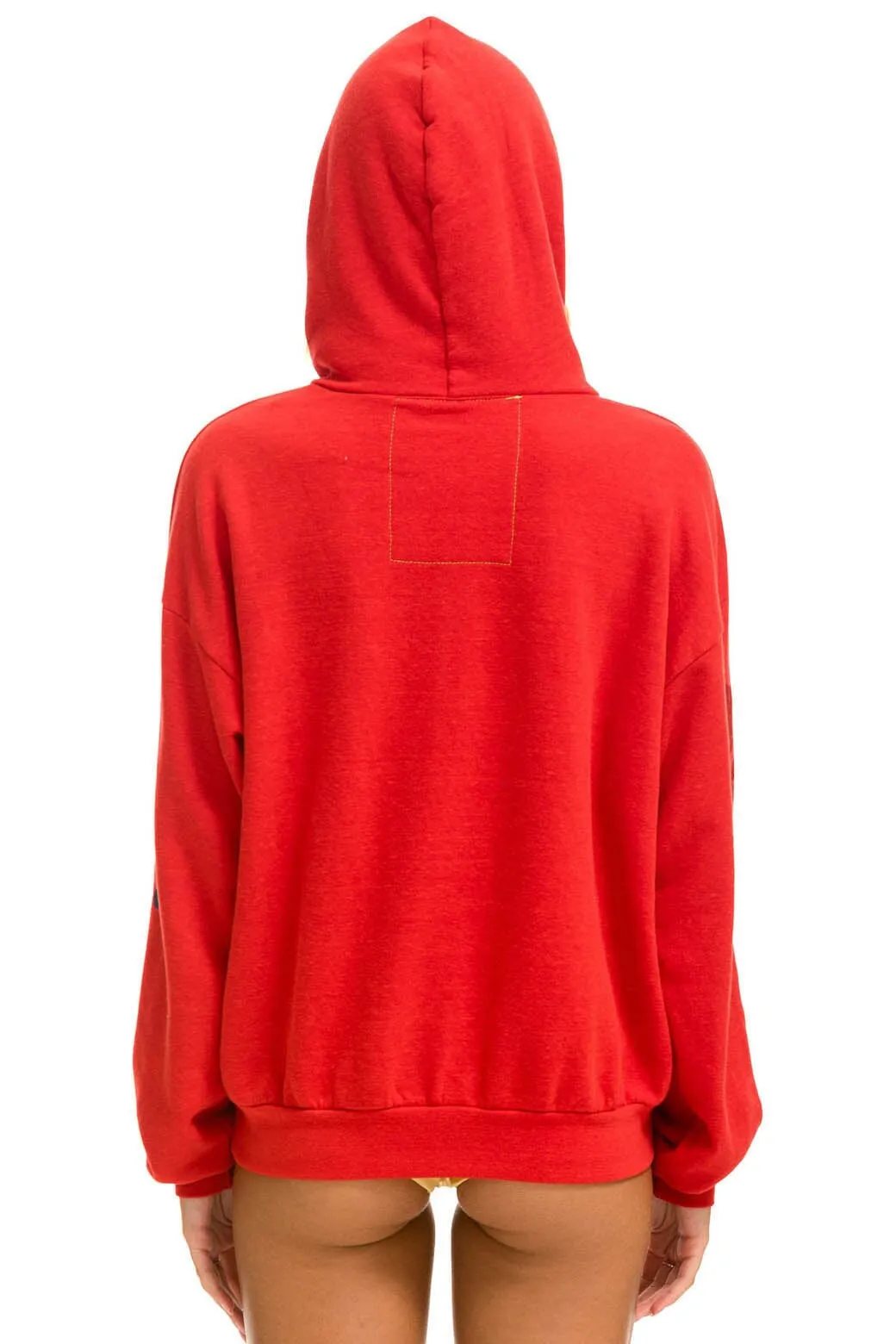 AVIATOR NATION MALIBU RELAXED PULLOVER HOODIE - RED