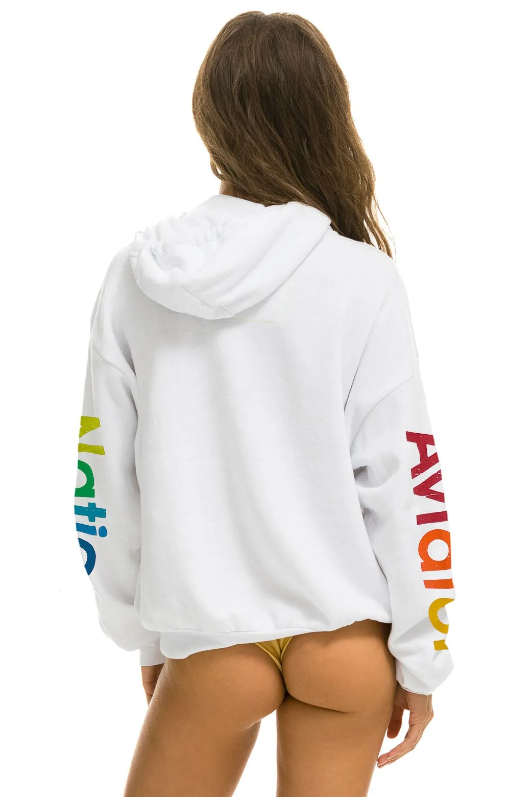 AVIATOR NATION MILL VALLEY RELAXED PULLOVER HOODIE - WHITE