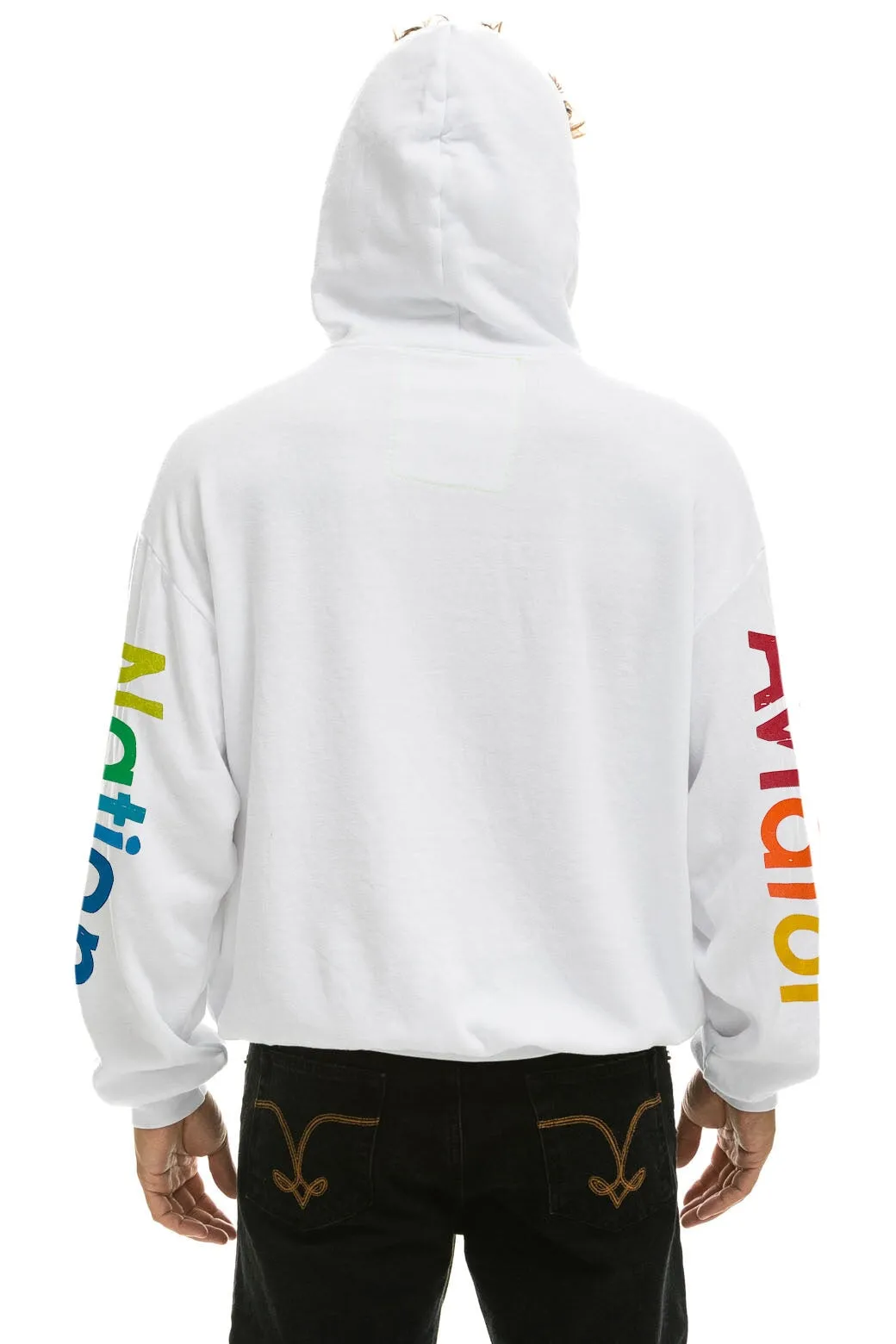 AVIATOR NATION SAN FRANCISCO RELAXED PULLOVER HOODIE - WHITE