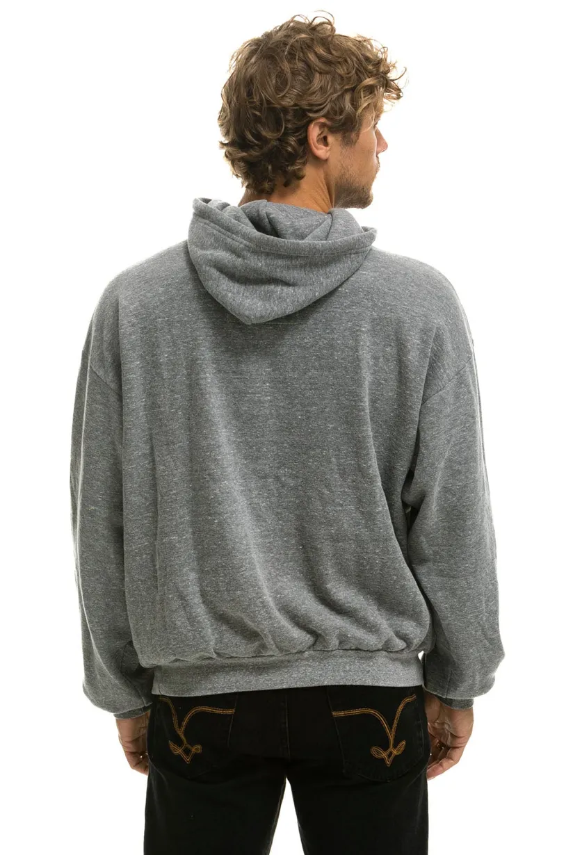 AVIATOR NATION UNISEX LOGO PULLOVER RELAXED HOODIE - HEATHER GREY