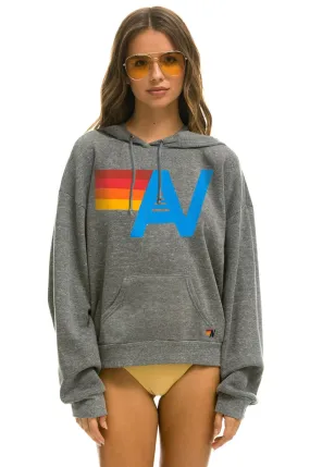 AVIATOR NATION UNISEX LOGO PULLOVER RELAXED HOODIE - HEATHER GREY