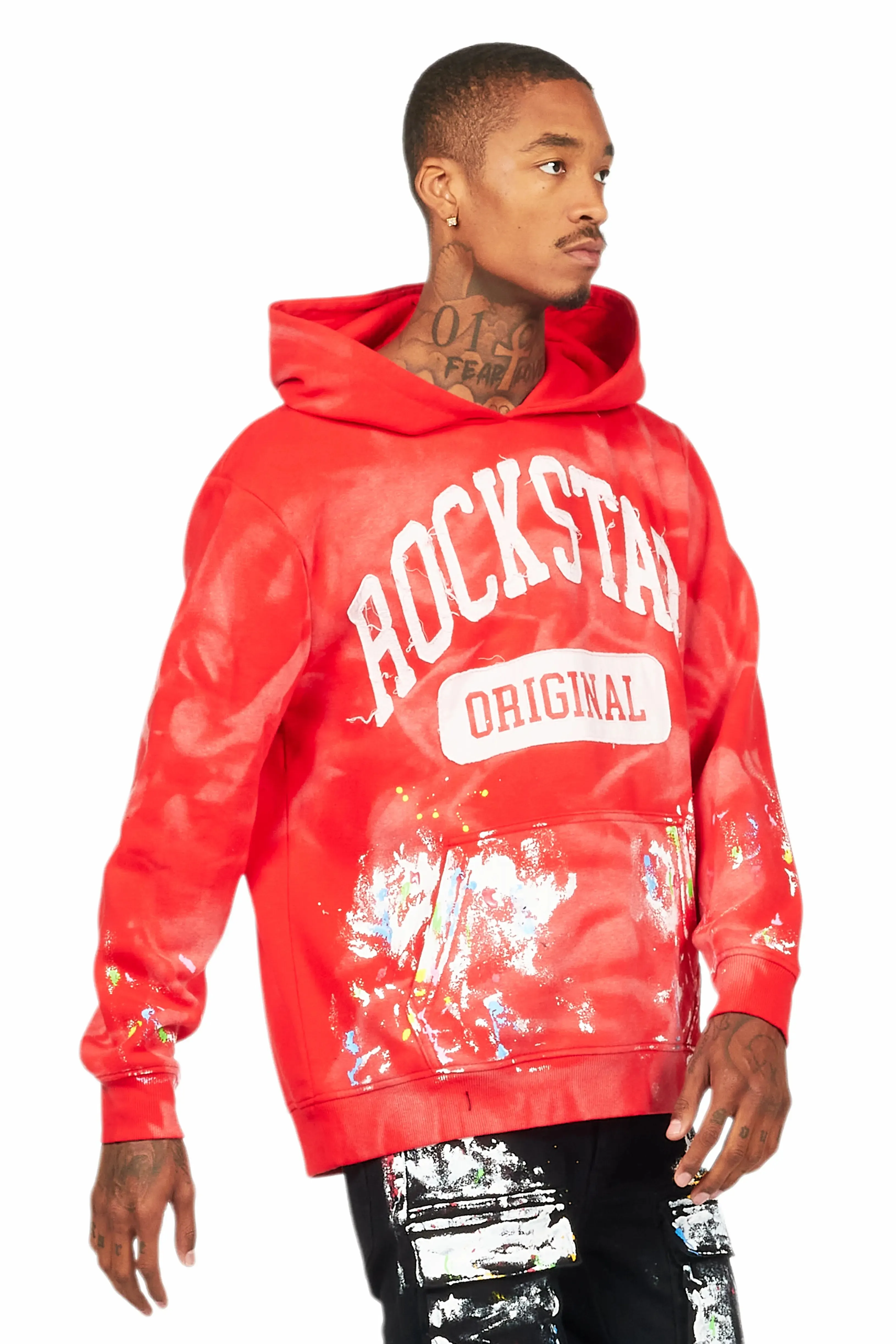 Balta Red Graphic Painter Hoodie