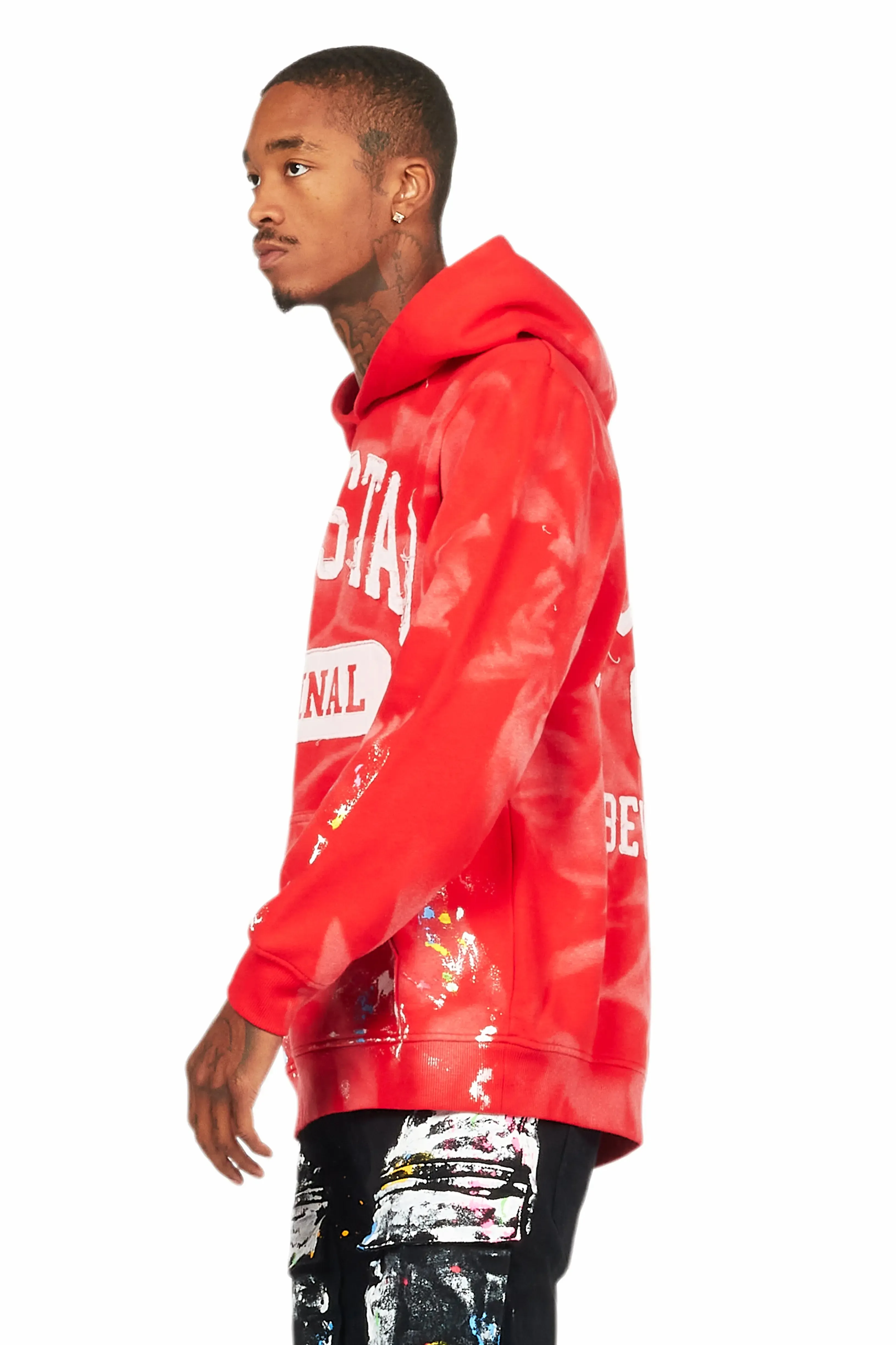 Balta Red Graphic Painter Hoodie