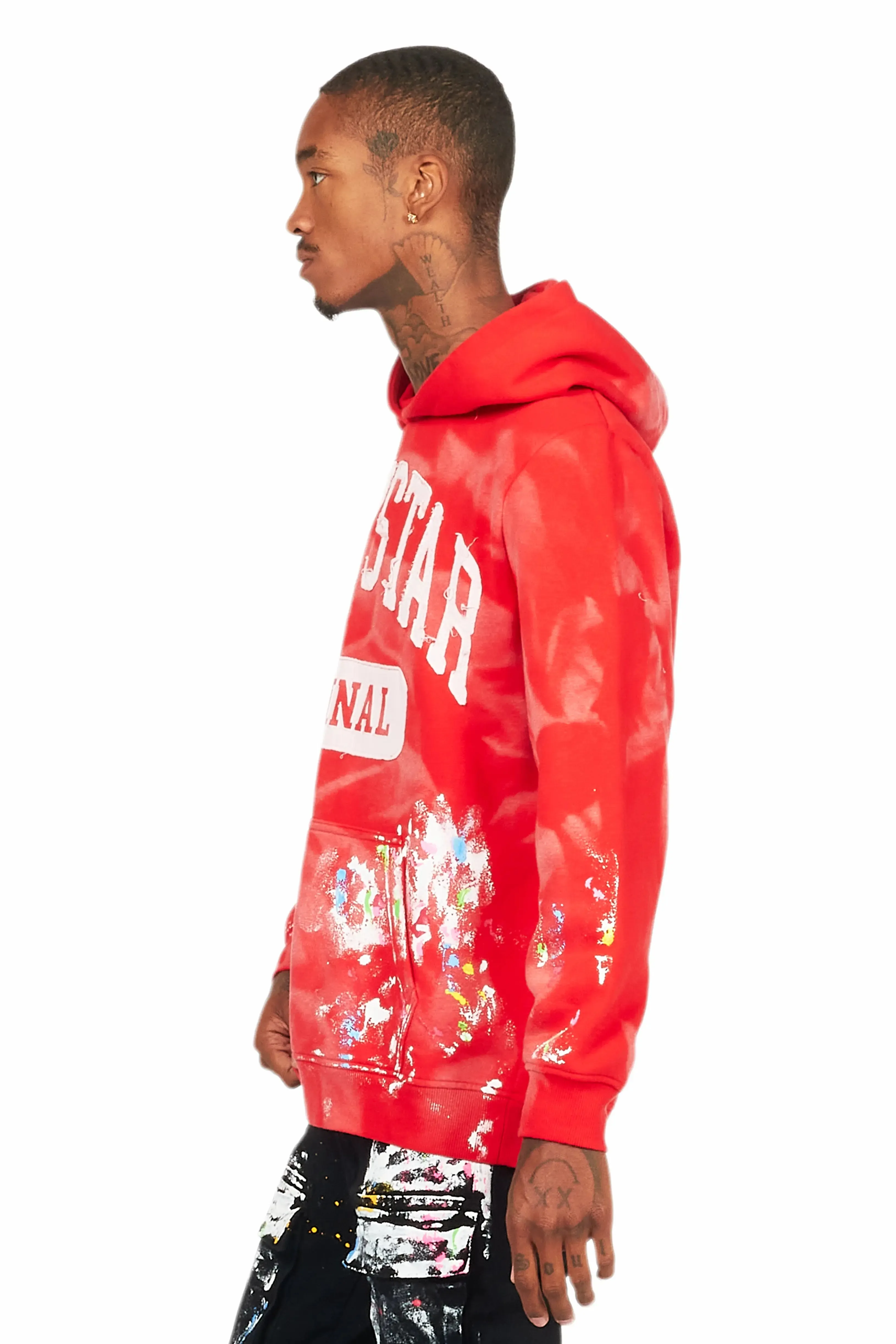 Balta Red Graphic Painter Hoodie