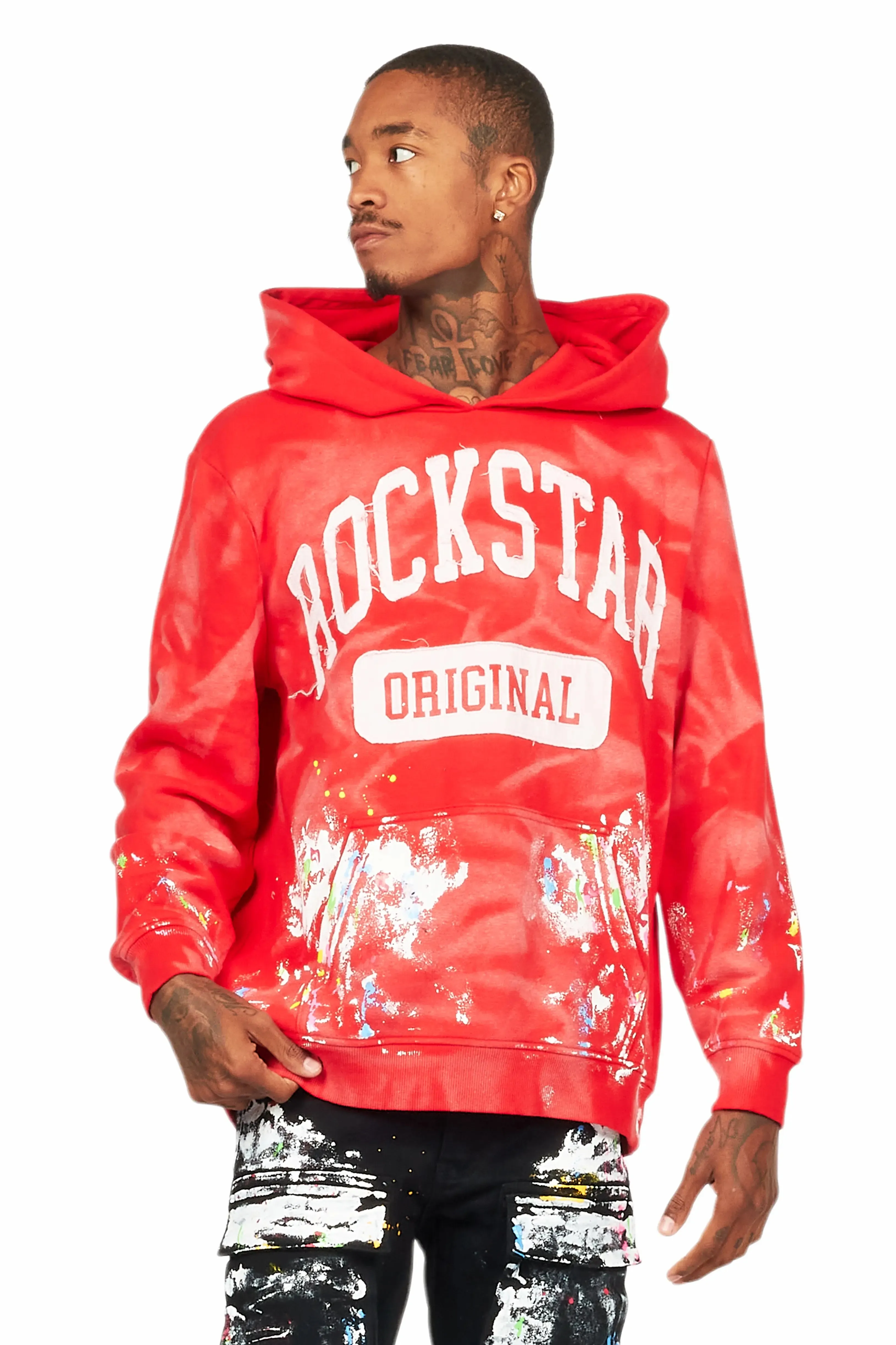 Balta Red Graphic Painter Hoodie