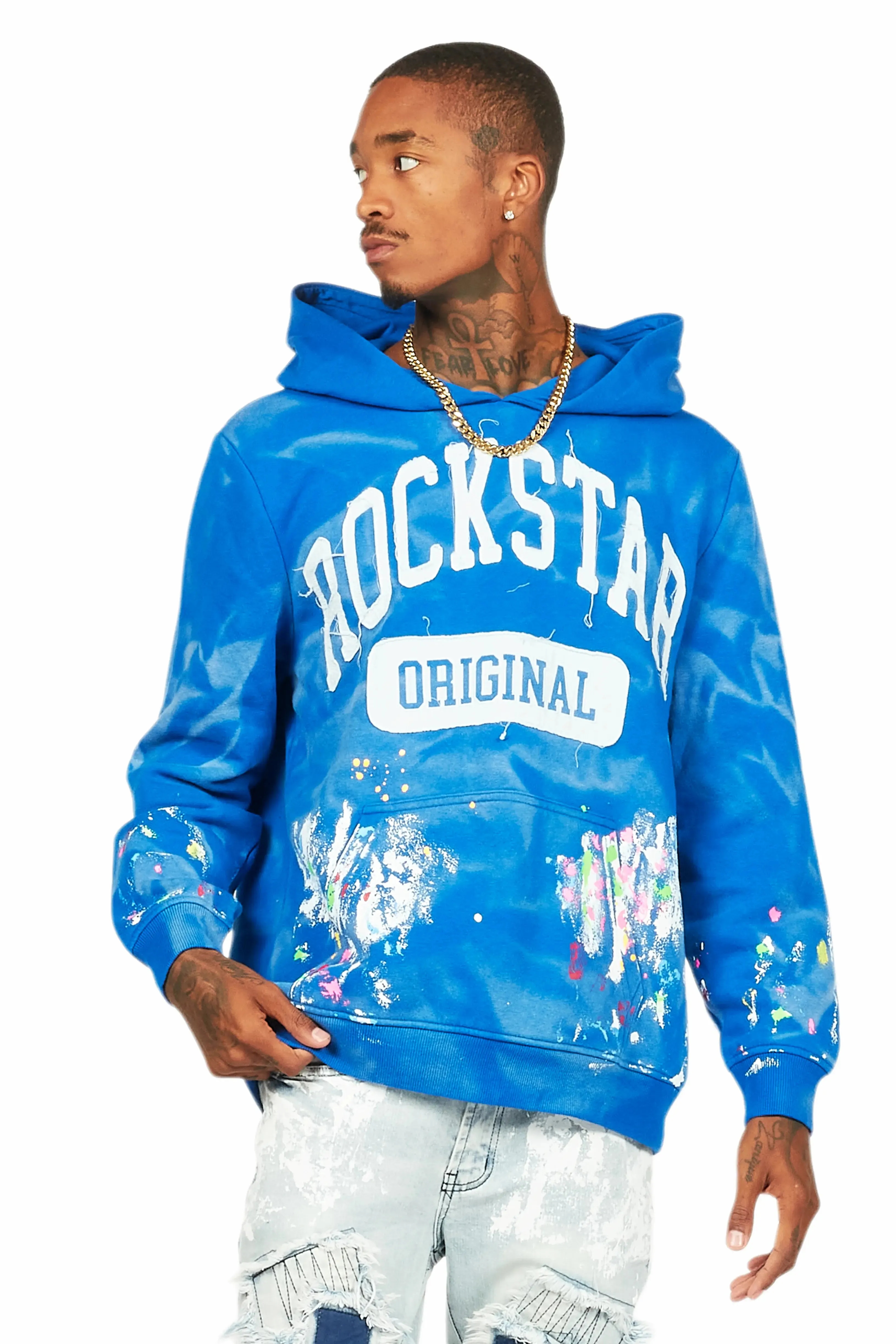 Balta Royal Blue Graphic Painter Hoodie