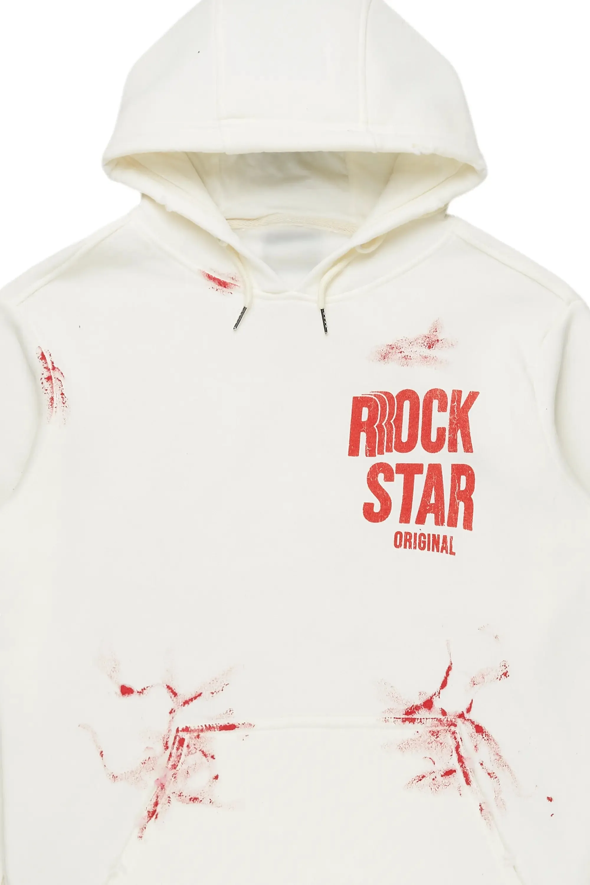 Barras Beige Graphic Hoodie