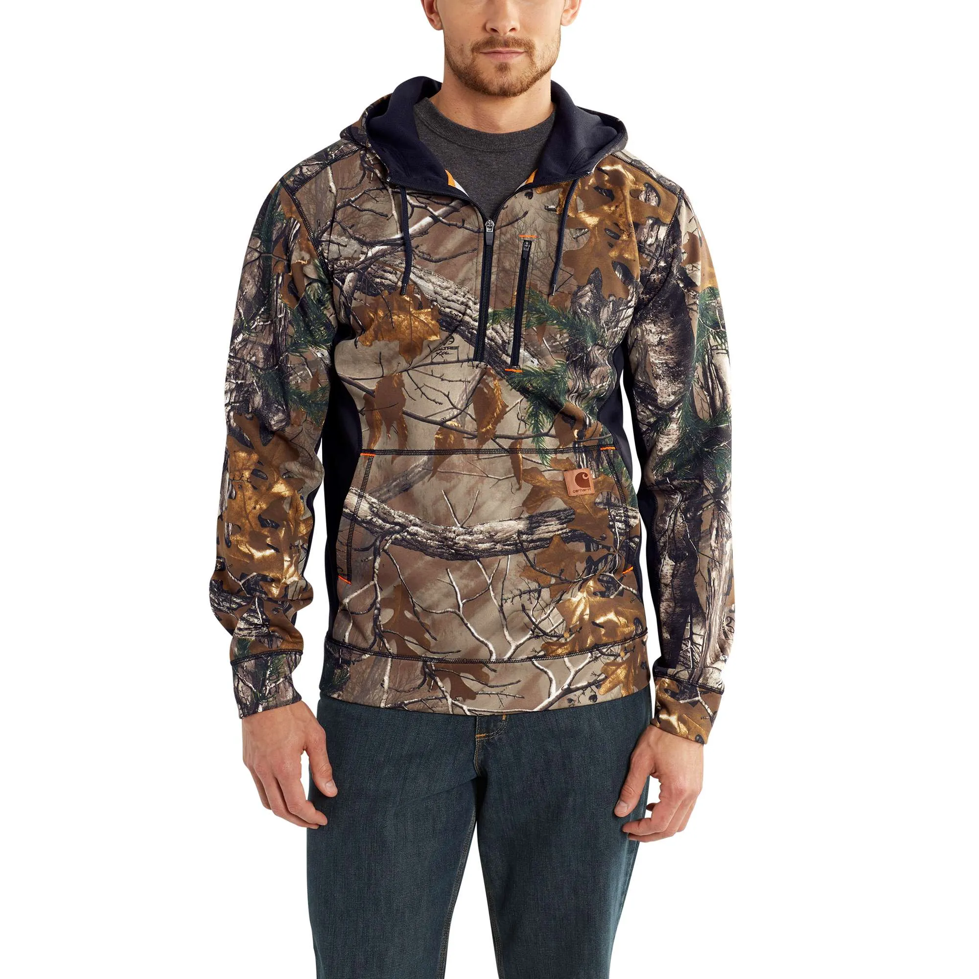 Carhartt Force® Extremes&trade; Mock-Neck Half-Zip Hooded Sweatshirt