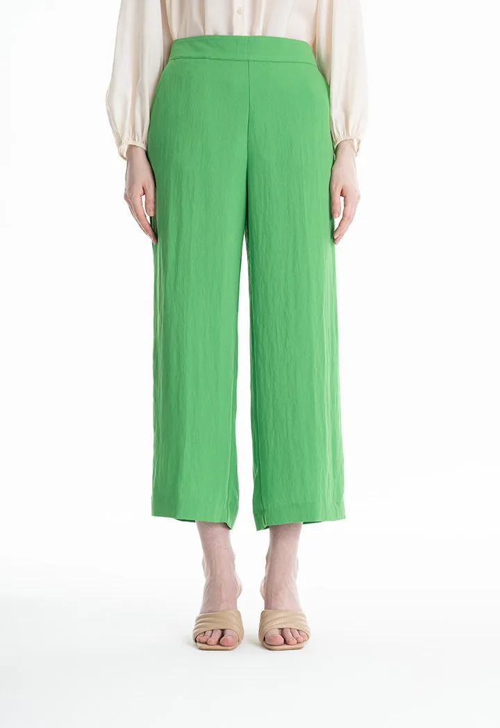 Choice Wide Leg Classic Trouser Green