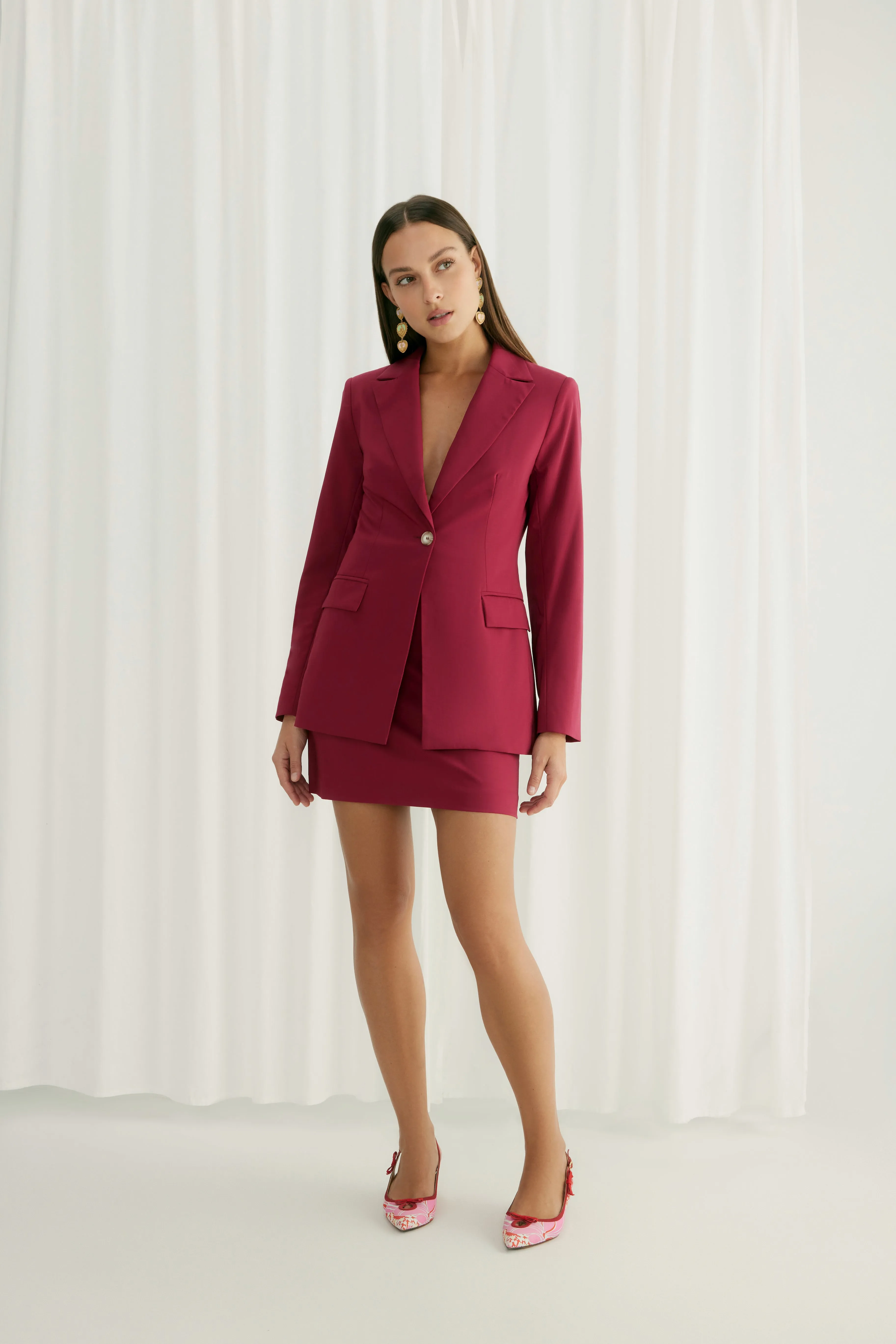 CLASSIC BLAZER POMEGRANATE