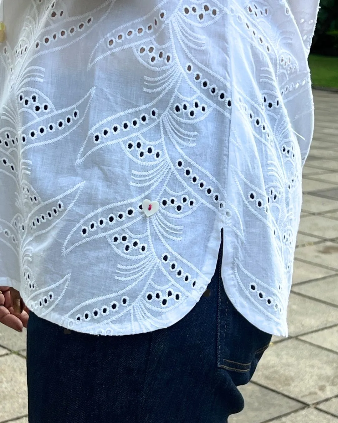 Classic Cutwork White Top