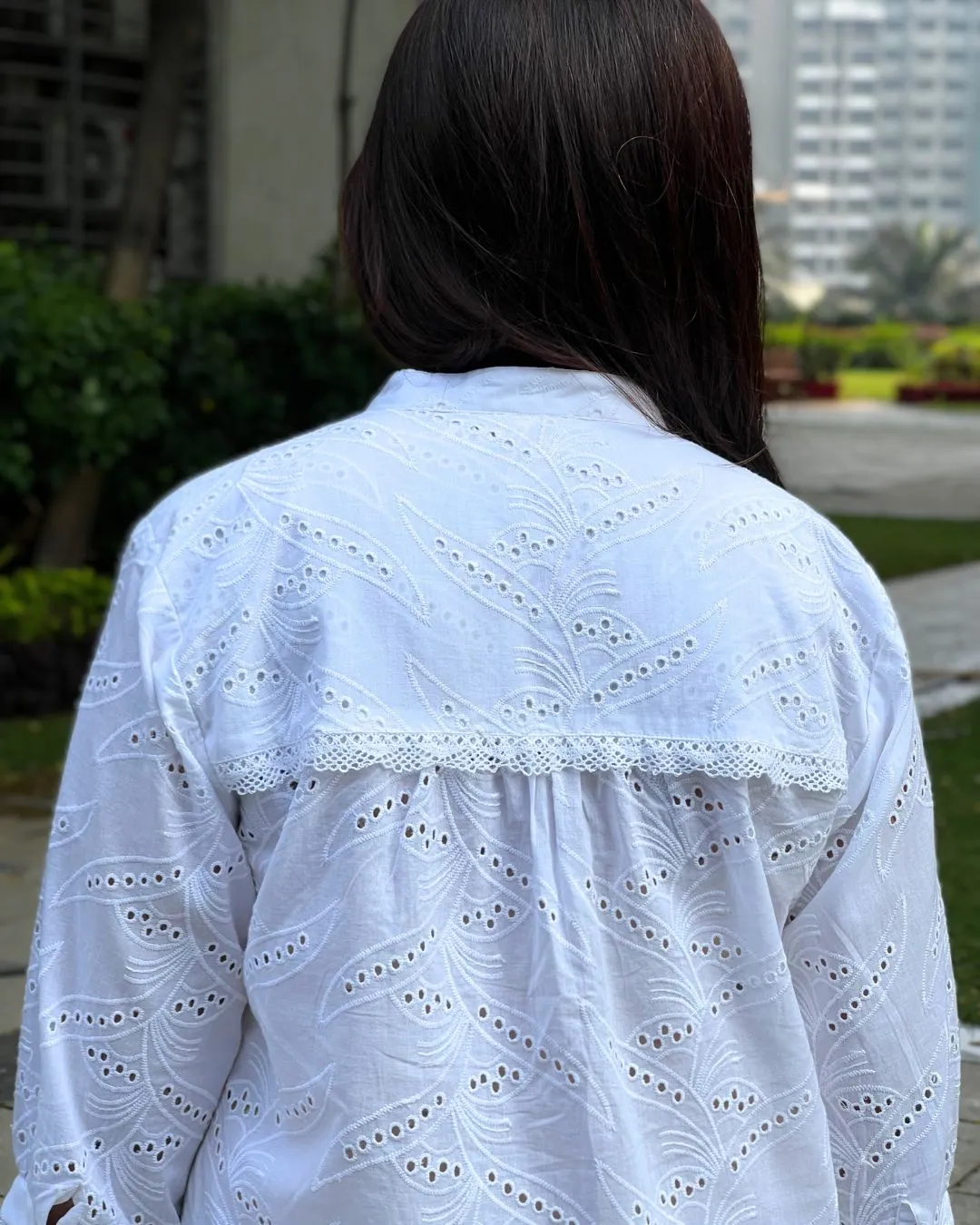 Classic Cutwork White Top