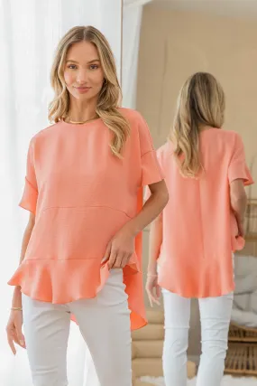 Cordelia Round Neck Ruffled Top