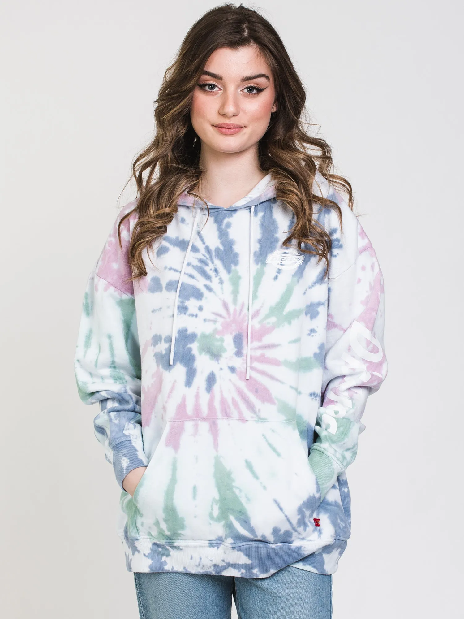 DICKIES TIE DYE RELAXED PULLOVER HOODIE - CLEARANCE