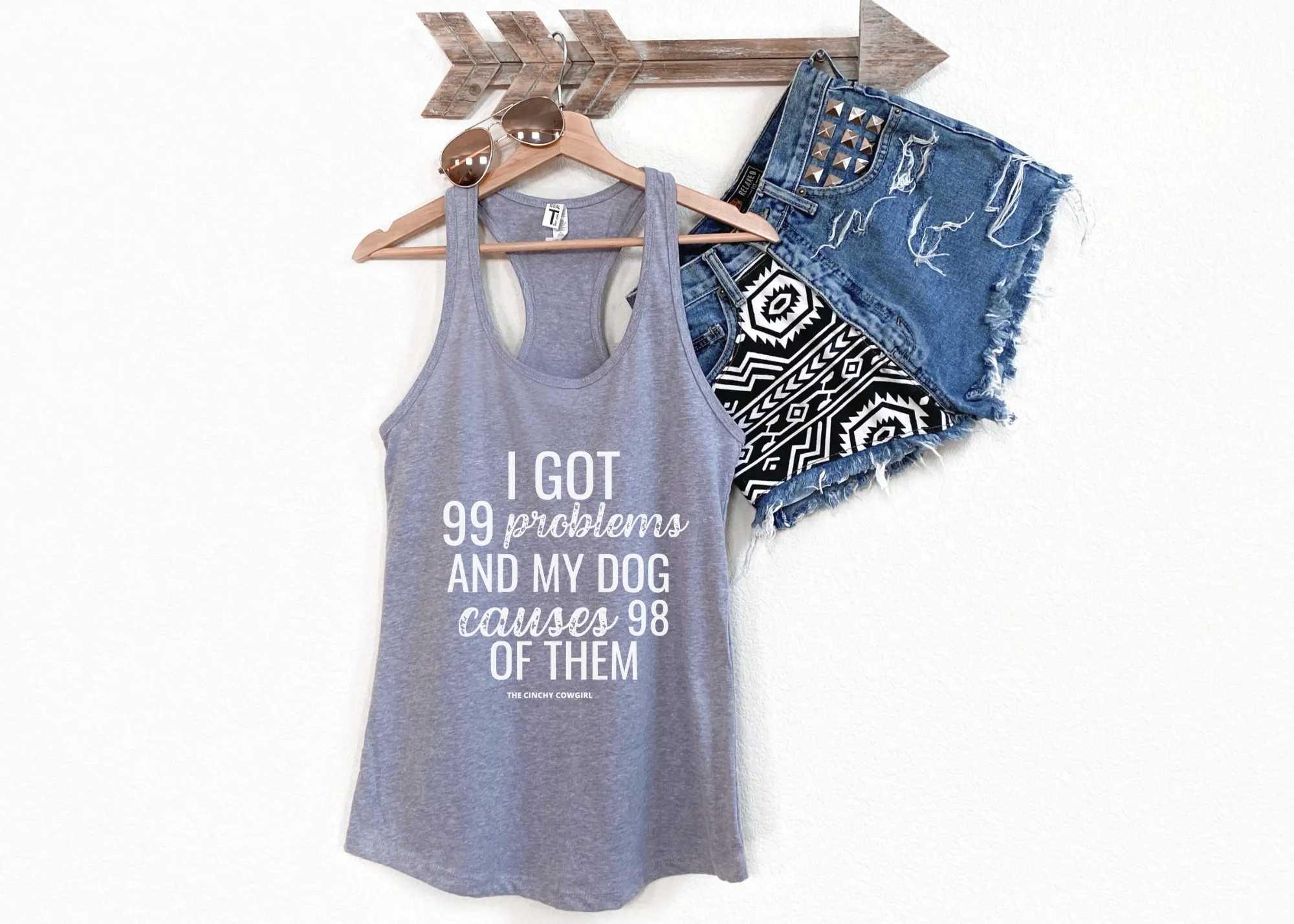 Dog Problems Racerback Tank