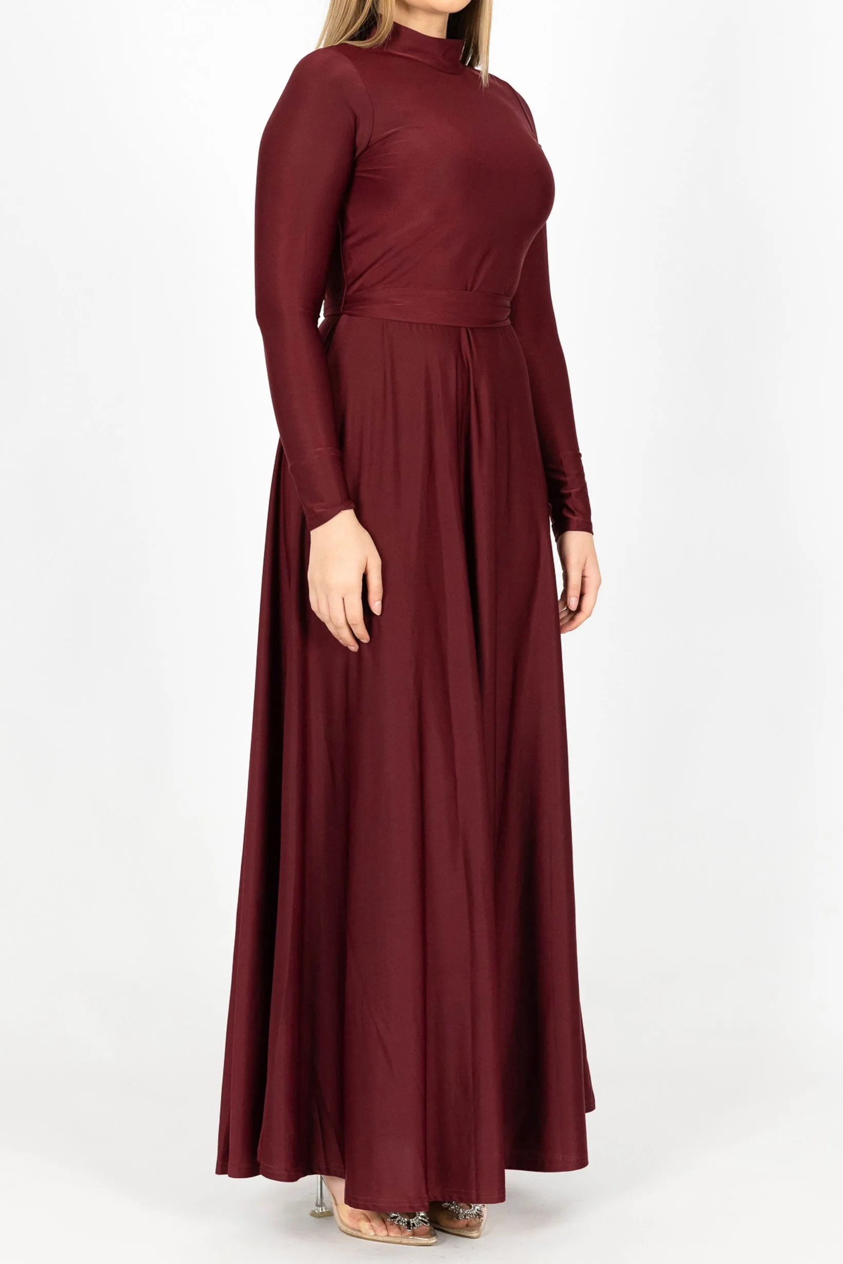 Elara Satin Maxi Dress