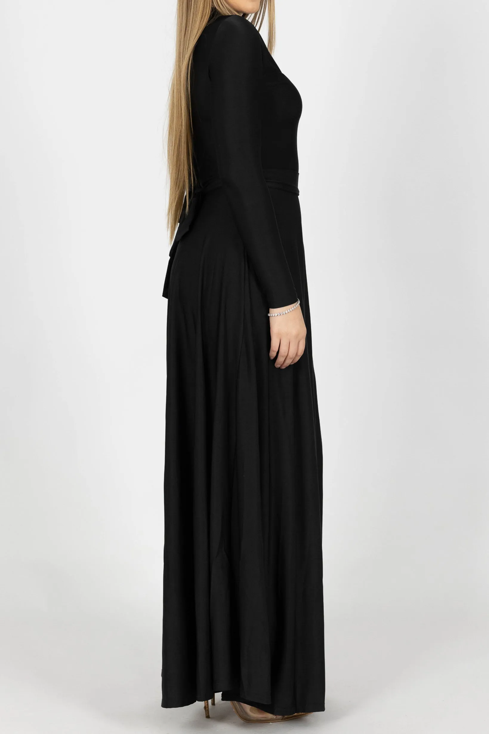 Elara Satin Maxi Dress