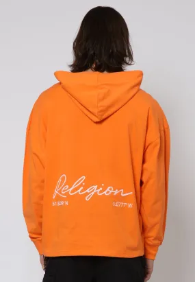 EMBROIDERED RELAXED HOODIE MANDARIN