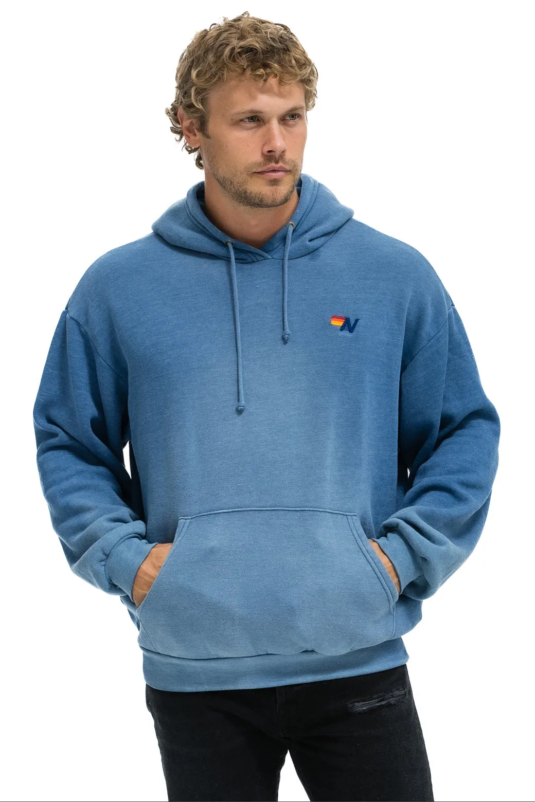 ESSENTIAL RELAXED PULLOVER HOODIE - FADED WATER