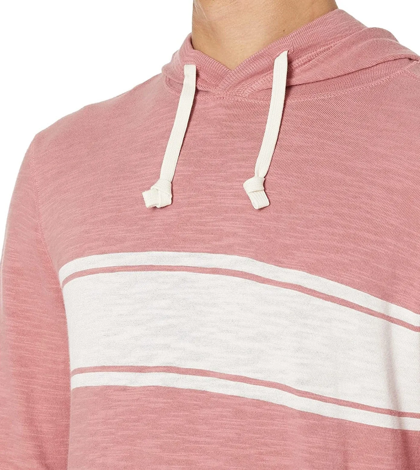 Faherty Men's Summer Red Surf Stripe Slub Hoodie NWT