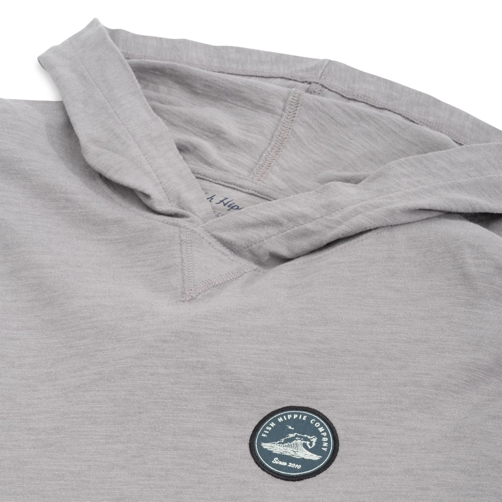 Fish Hippie M Slub Patch Hoodie GREY