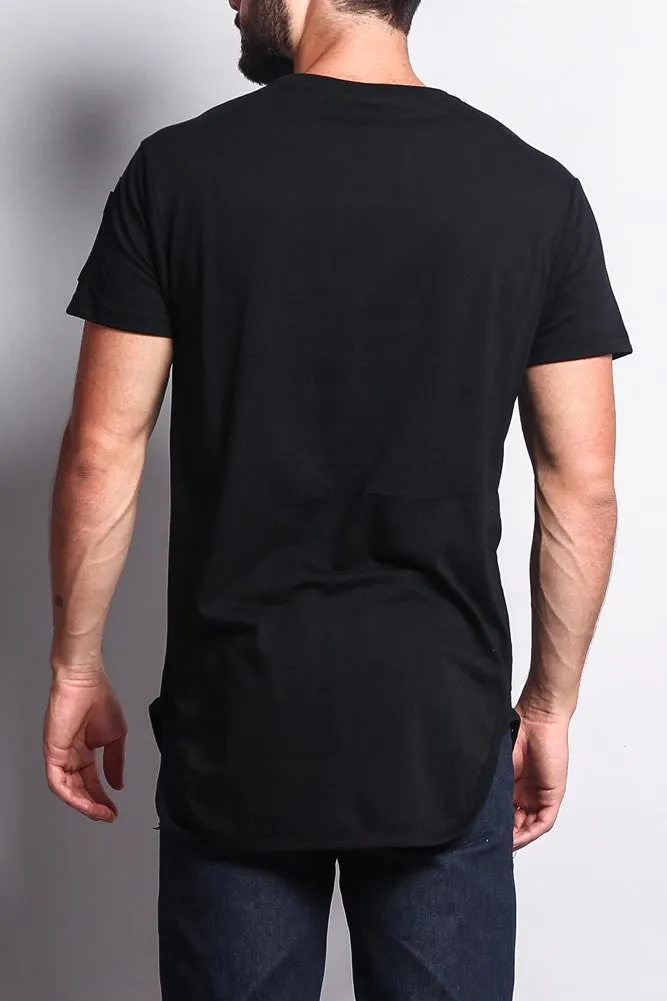 Flight MA-1 Long Length Curved Hem T-Shirt