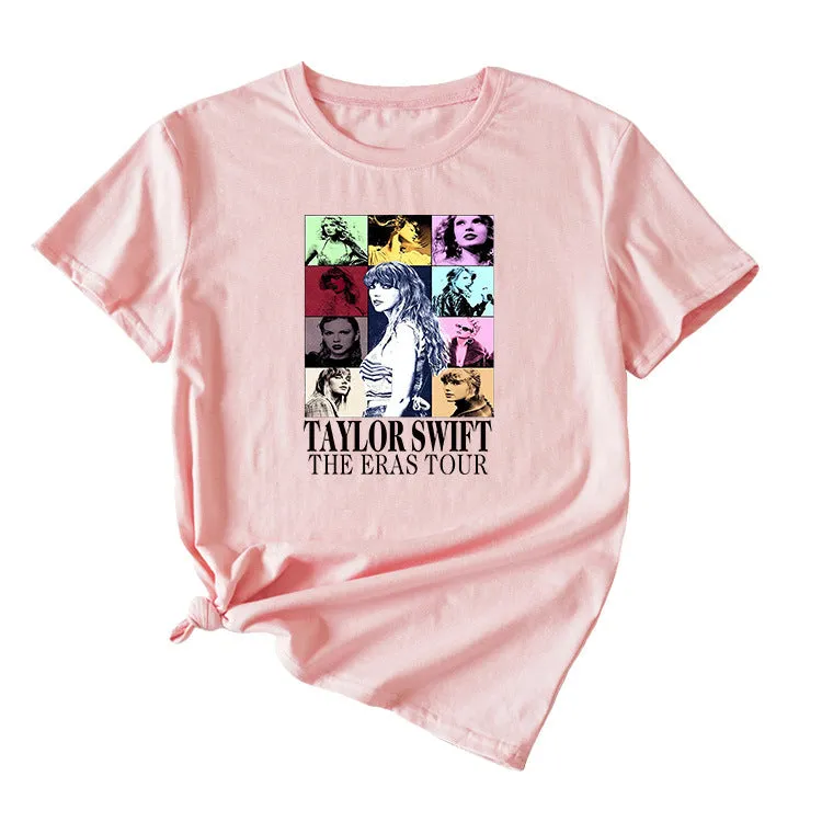 Fun Pattern T-shirt TAYLOR SWIFT Women's Casual Short Sleeve