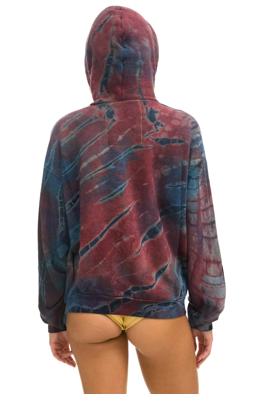 HAND DYED PULLOVER HOODIE RELAXED - TIE DYE MULTI