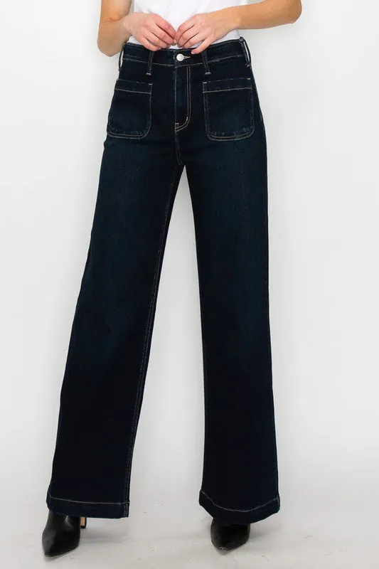 High Rise Modern Wide Leg Jeans