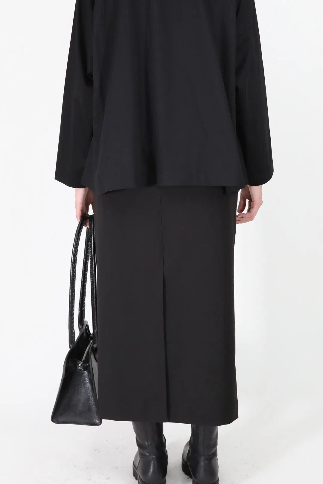 JACKIE LONG SKIRT IN TECHNICAL STRETCH BLACK