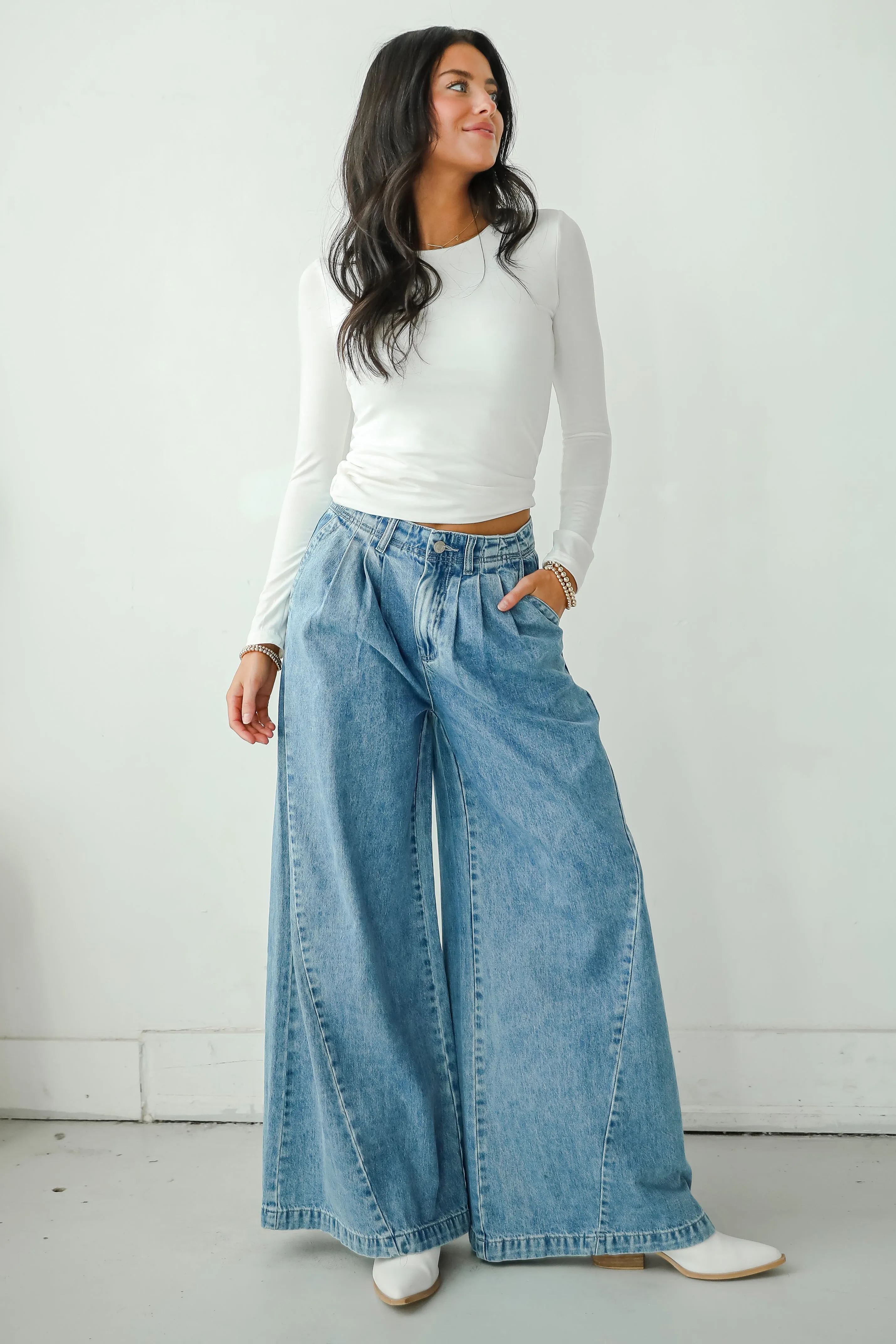 Kenzie Medium Wash Wide Leg Jeans