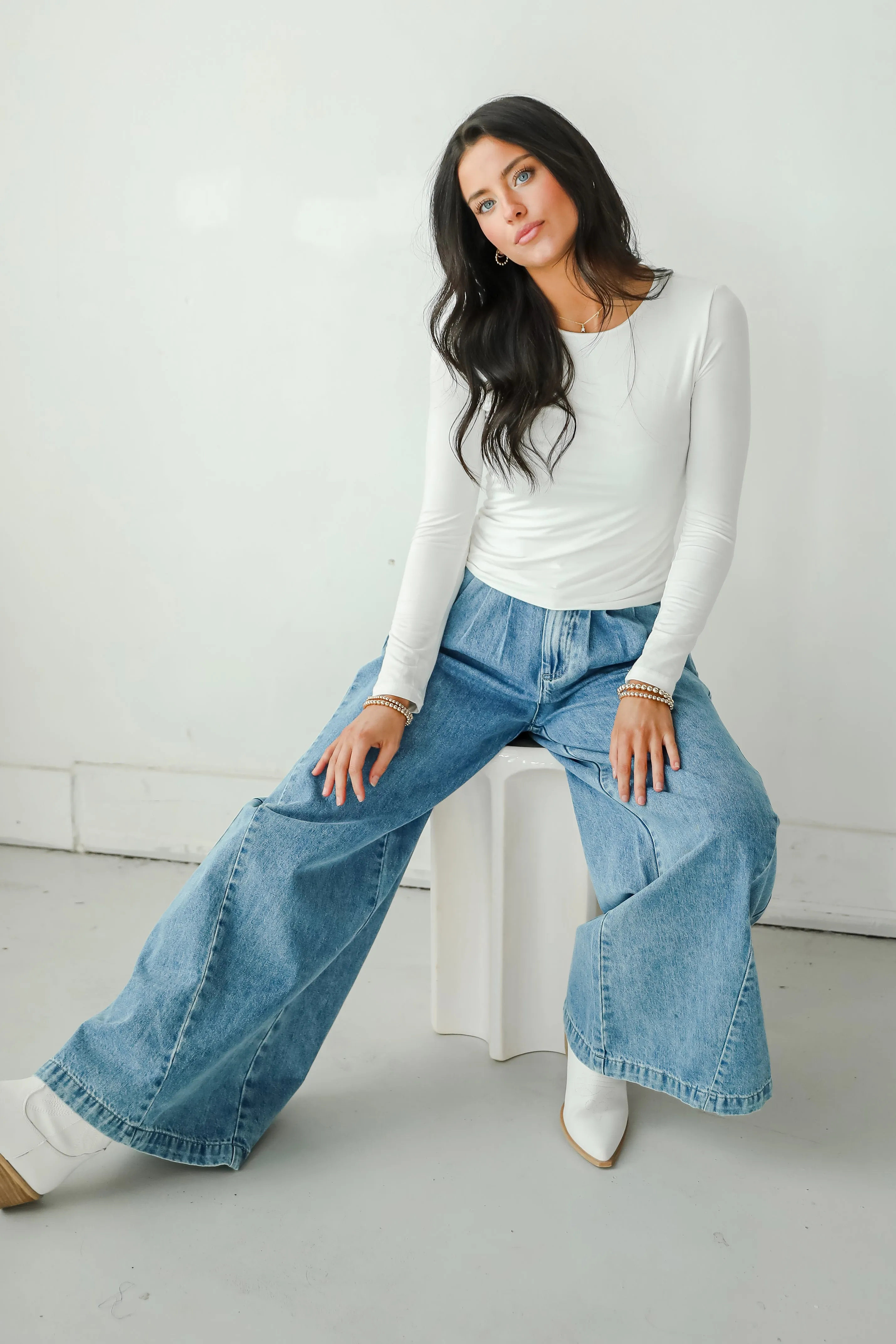 Kenzie Medium Wash Wide Leg Jeans