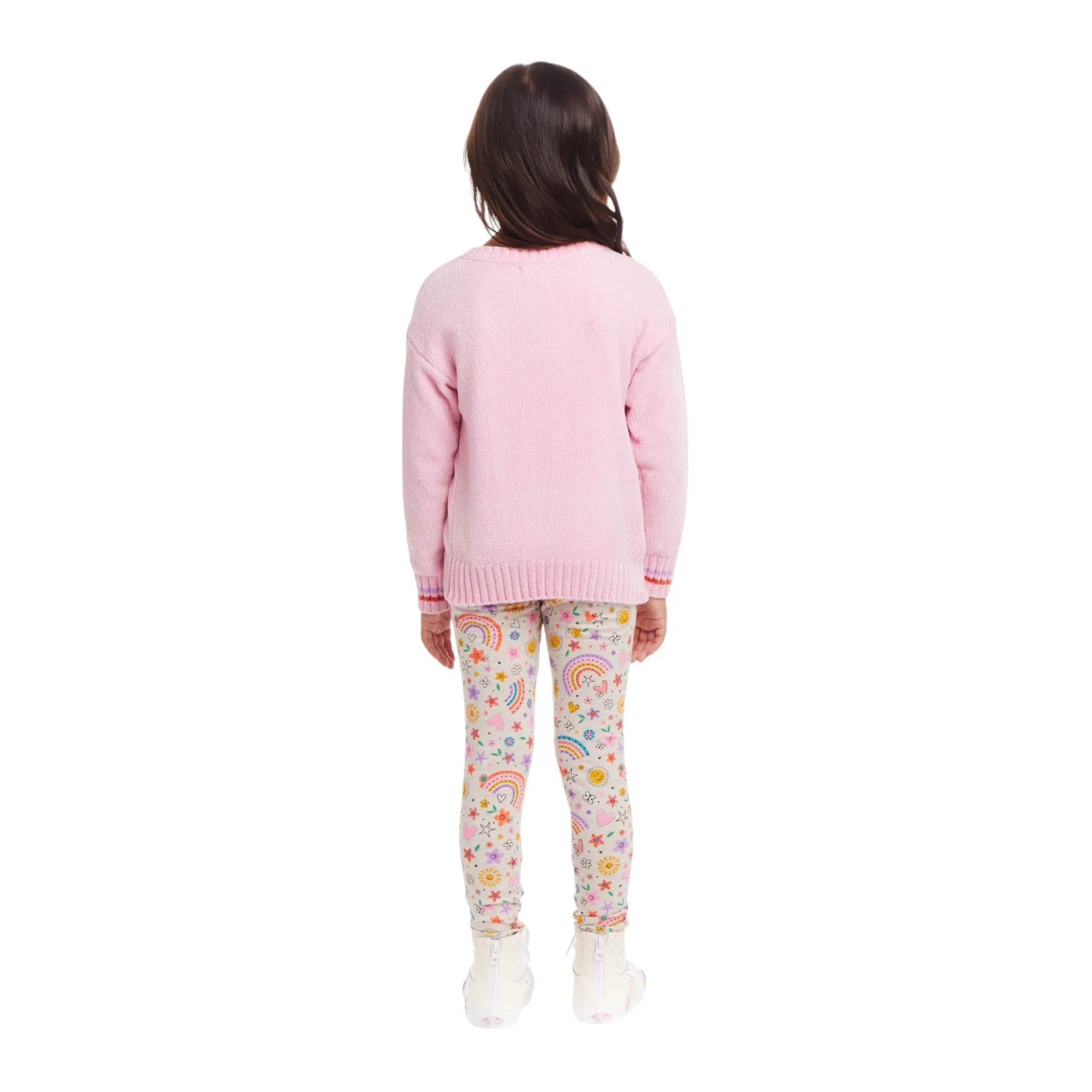 Kids Chenille Sweater & Printed Legging Set | Multicolor