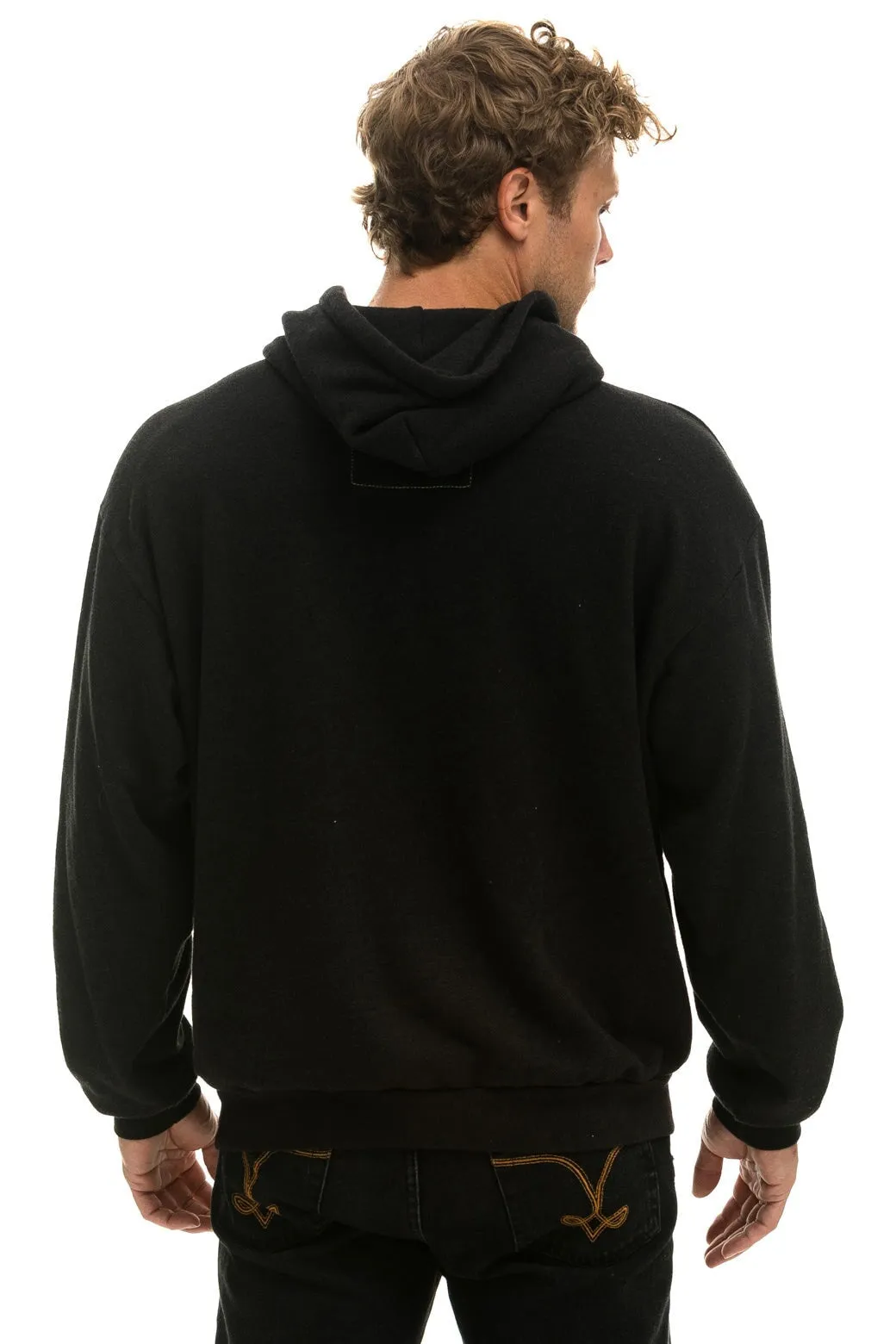 LOCALS ONLY RELAXED PULLOVER HOODIE - BLACK