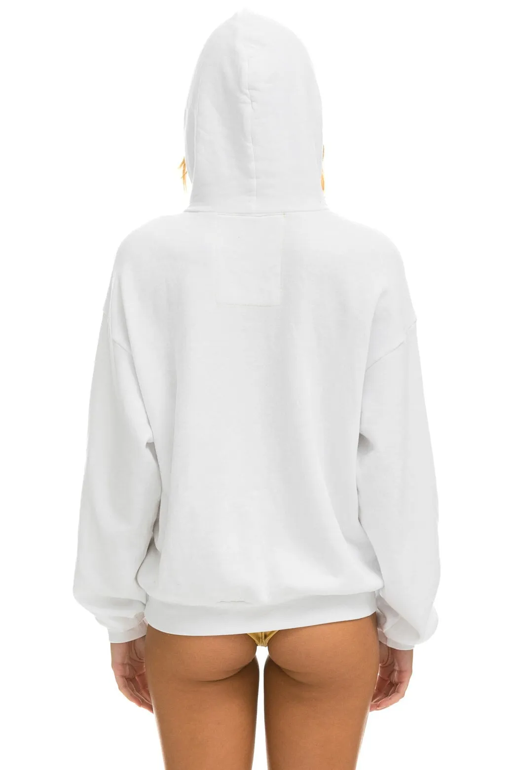 LOCALS ONLY RELAXED PULLOVER HOODIE - WHITE