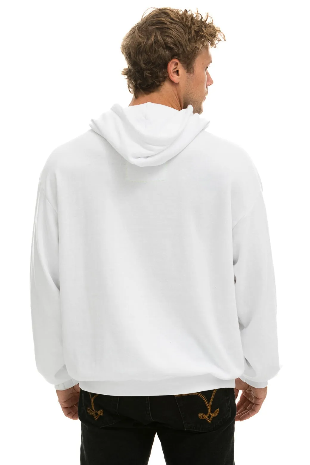 LOCALS ONLY RELAXED PULLOVER HOODIE - WHITE