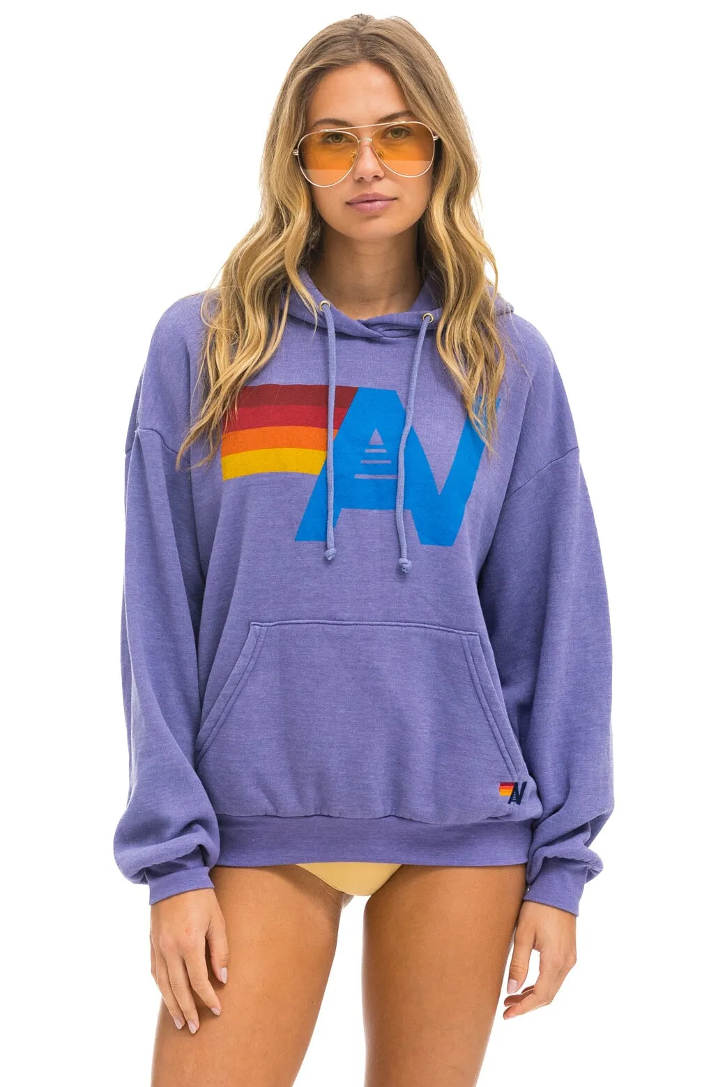 LOGO PULLOVER RELAXED HOODIE - LAVENDER