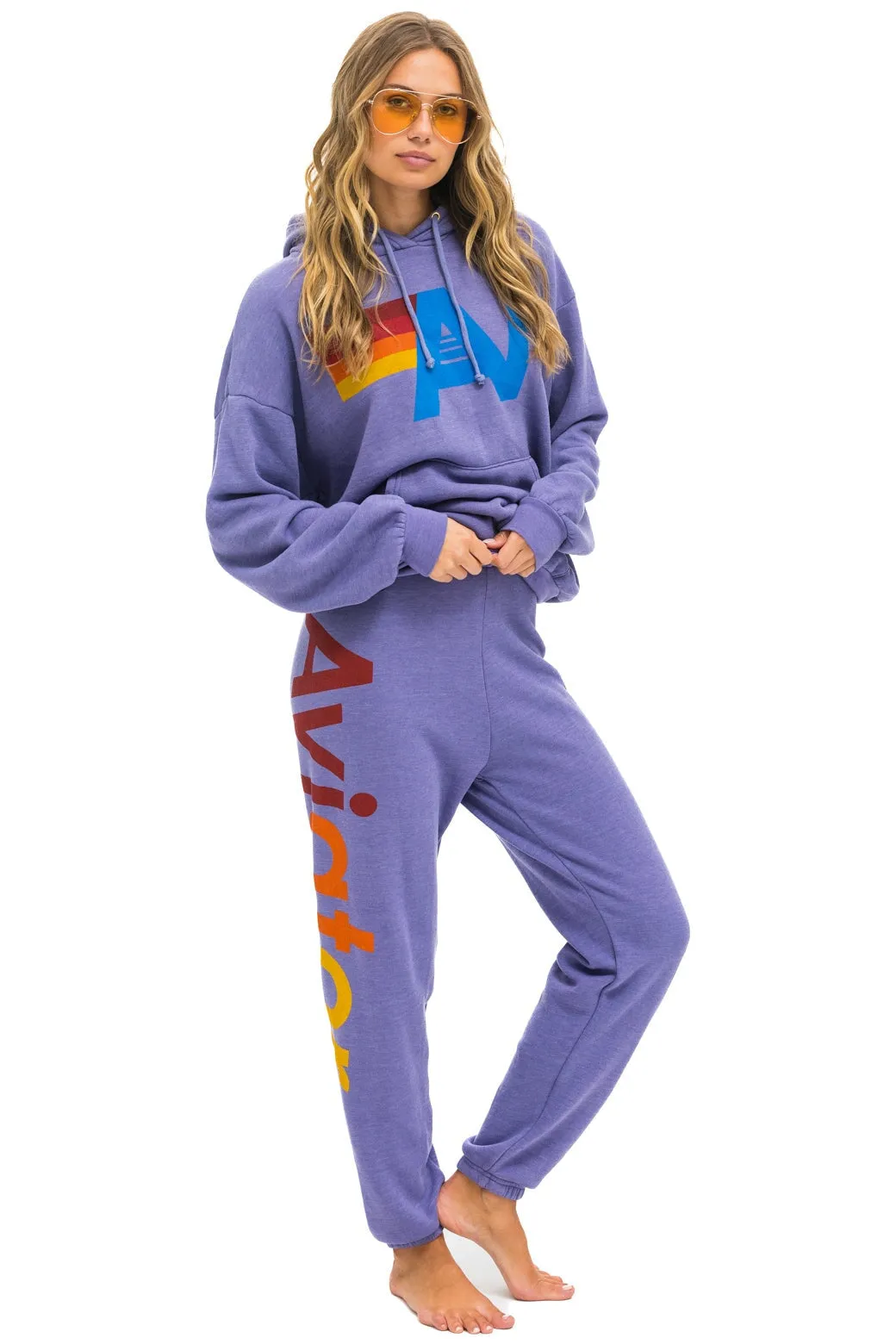 LOGO PULLOVER RELAXED HOODIE - LAVENDER