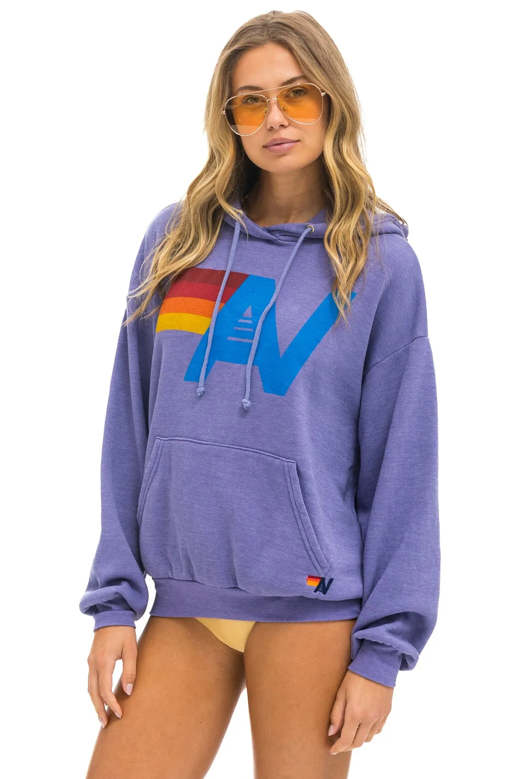 LOGO PULLOVER RELAXED HOODIE - LAVENDER