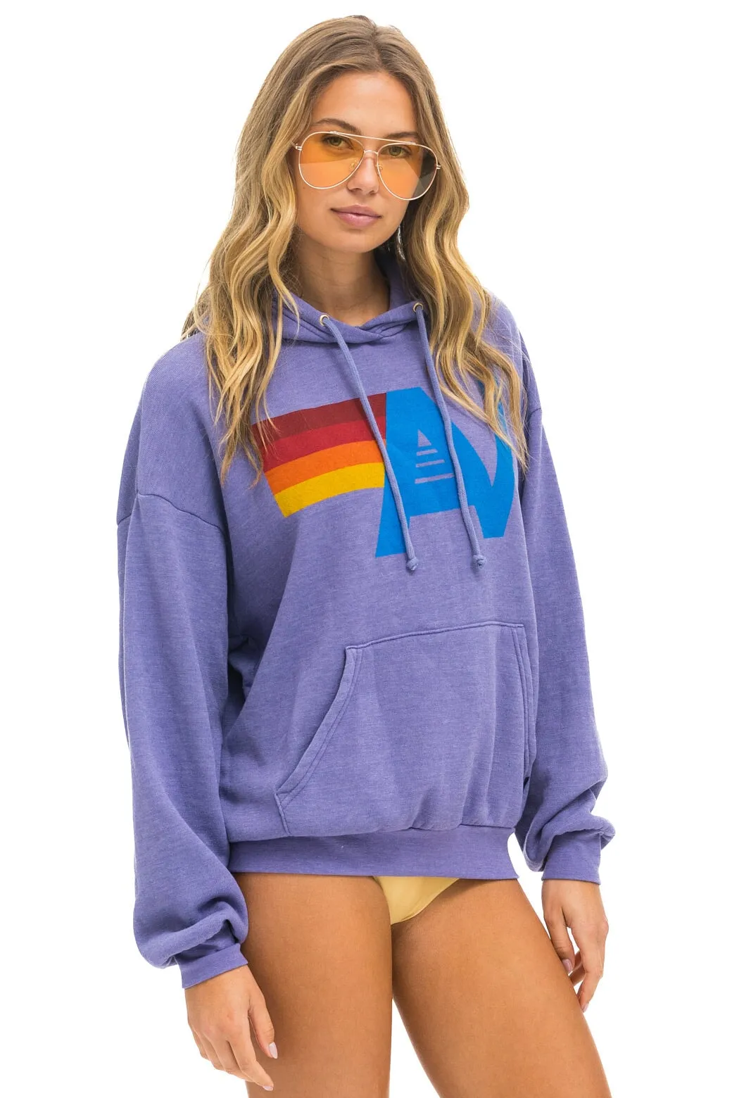 LOGO PULLOVER RELAXED HOODIE - LAVENDER