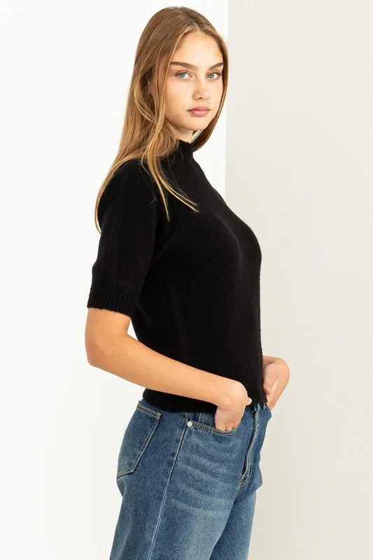 Lovey Embrace Puff Sleeve Sweater Top