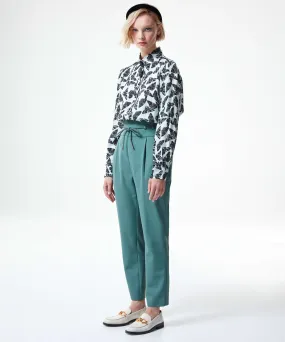 Machka Classic Pants With Cord Belt Dark Green