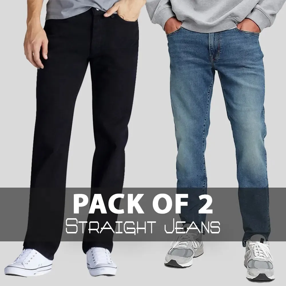 Men Slim Fit Jeans (Pack of 2)